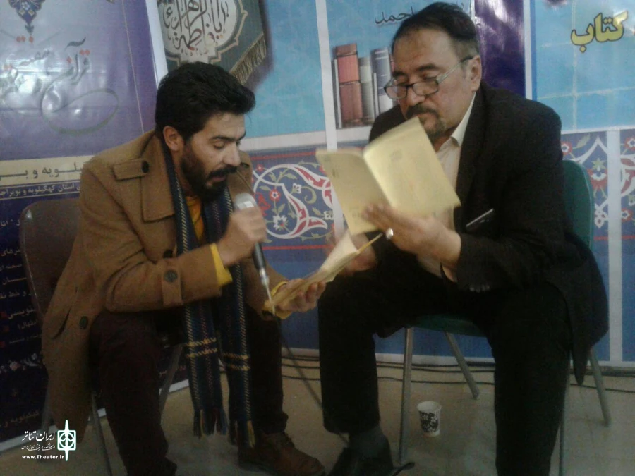 اردشیر کیانی و رضا شریعتی خوانش نمایش «مرگ در می زند»