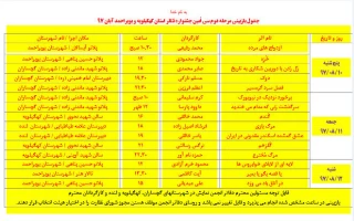 دبیر سی‌امین جشنواره اعلام کرد

جدول بازبینی مرحله دوم سی‌امین جشنواره تئاتر استان کهگیلویه و بویراحمد منتشر شد