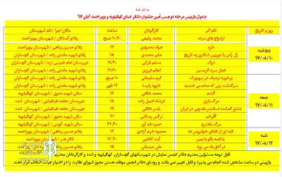 دبیر سی‌امین جشنواره اعلام کرد

جدول بازبینی مرحله دوم سی‌امین جشنواره تئاتر استان کهگیلویه و بویراحمد منتشر شد