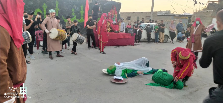 مجلس تعزیه سنتی شهادت امام حسین ع در سوق کهگیلویه اجرا شد. 2